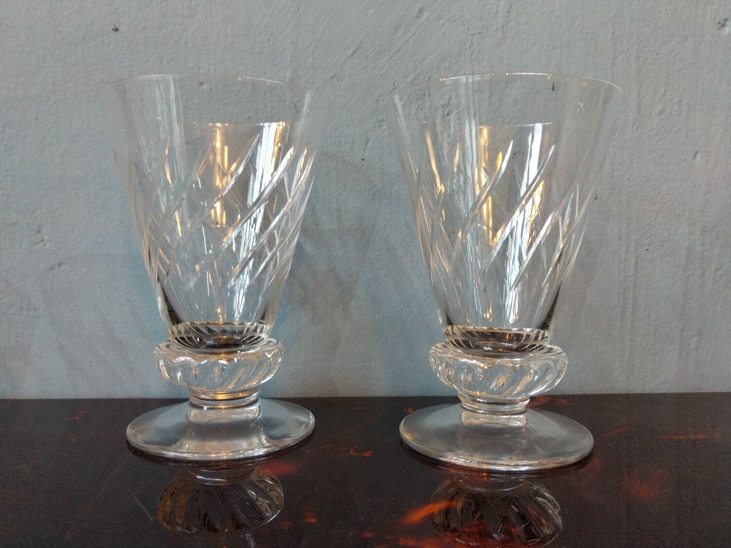 6 St Louis crystal glasses