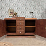 Buffet Art Déco en palissandre et marbre, rénové