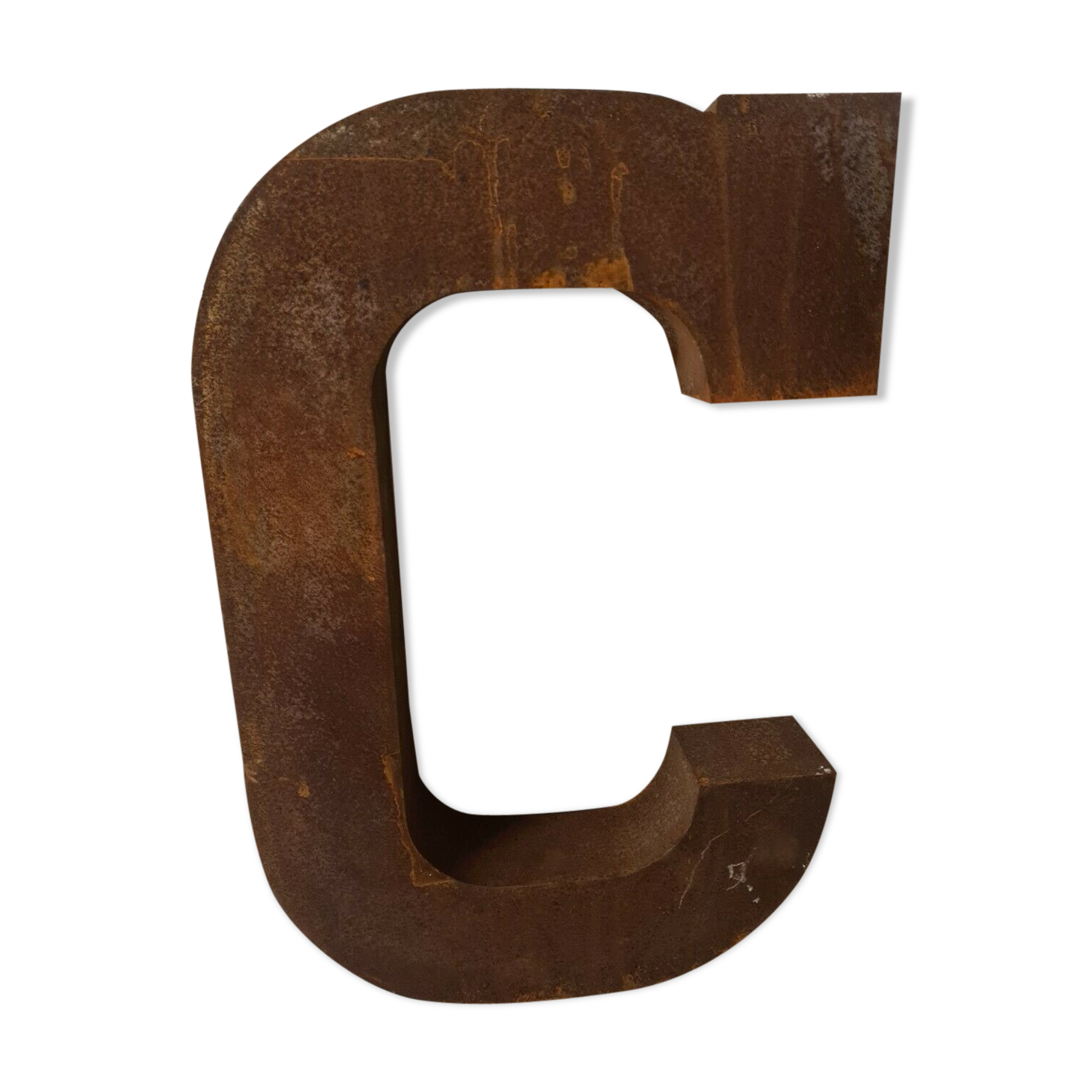 Iron industrial letter "c"