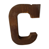 Iron industrial letter "c"