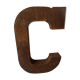 Iron industrial letter "c"