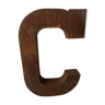 Iron industrial letter "c"