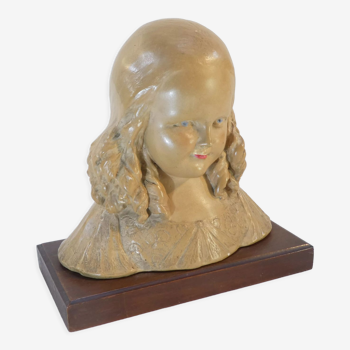 Terracotta bust of a young girl circa 1900