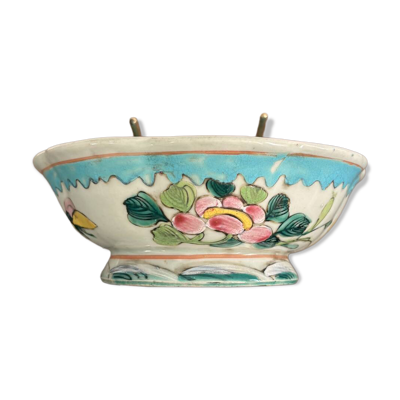 Coupe Assiette Vide Poche Famille Rose Porcelaine Céladon Peranakan Qing