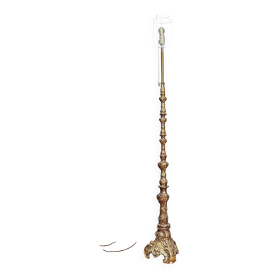Lampadaire en bronze debout de style baroque français