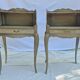 2 tables de chevet style Louis XV, restaurées et peintes "Milk Paint"