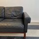 Midcentury leather and teak "Gotland" sofa, Ikea, Sweden, 1967