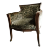 Armchair style year 30 velvet fabrics and printed Dominique Picquier