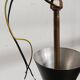 Teak, brass and opaline pendant light, Italy 1960