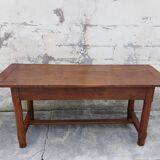 Rustic burgundy farm table 19th -1m80