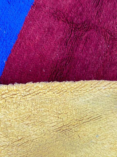 Burgundy, blue, young rug Handmade wool size 250cmx150cm