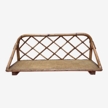 Vintage rattan shelf