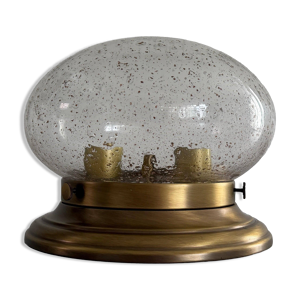 Plafonnier en verre bullé