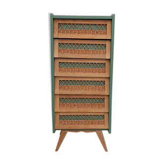 Vintage rattan chiffon
