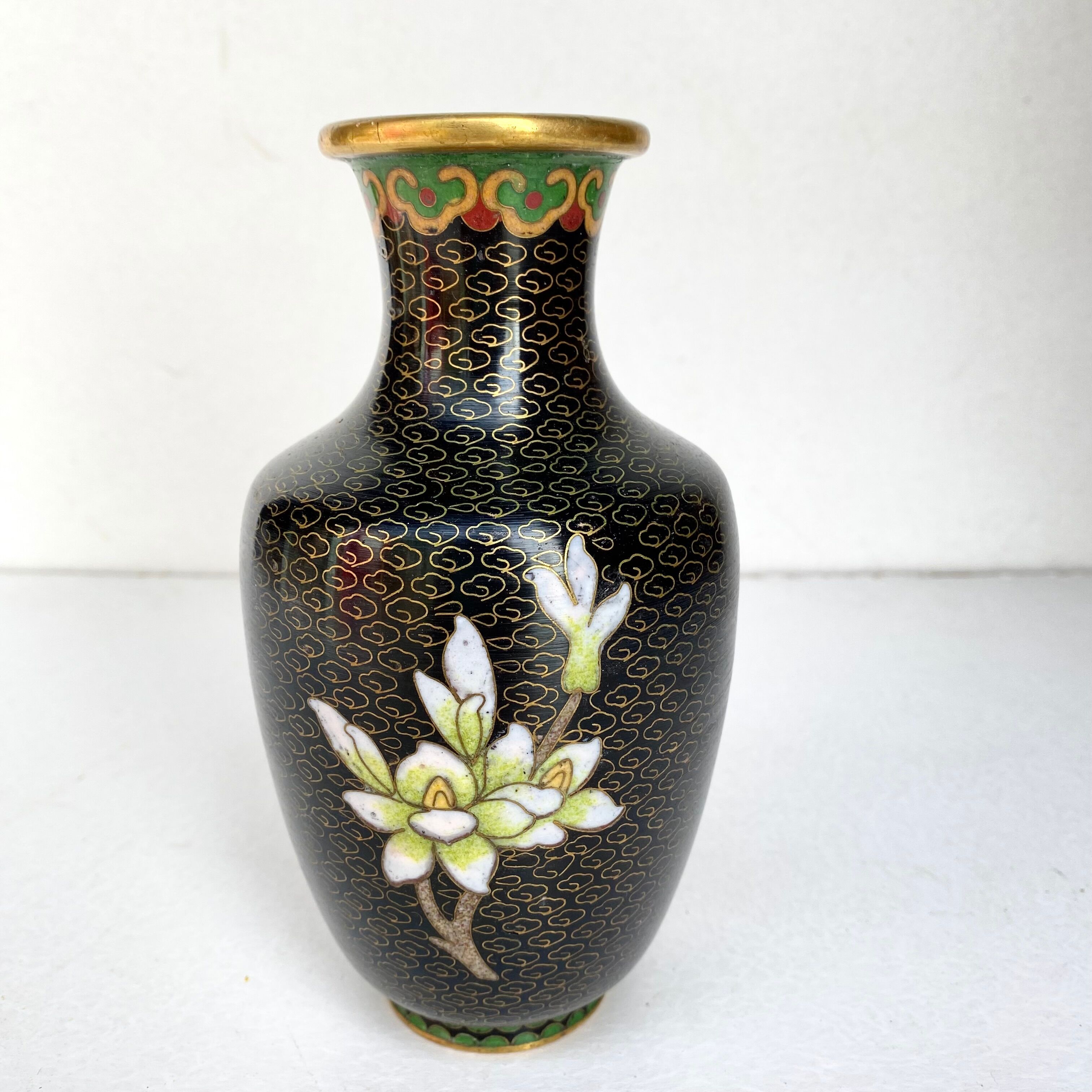 Asian cloisonné vase