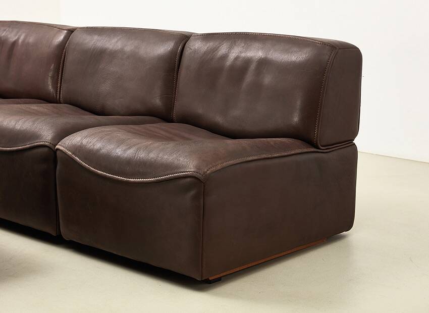 De Sede DS-15 Modular Leather Sofa Switzerland 1970s