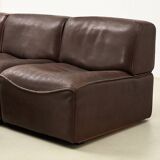 De Sede DS-15 Modular Leather Sofa Switzerland 1970s