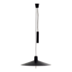 Rare, Height-Adjustable Black Metal Lamp from the 1950s