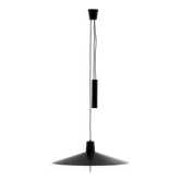Lampe rare en métal noir réglable en hauteur des années 1950
