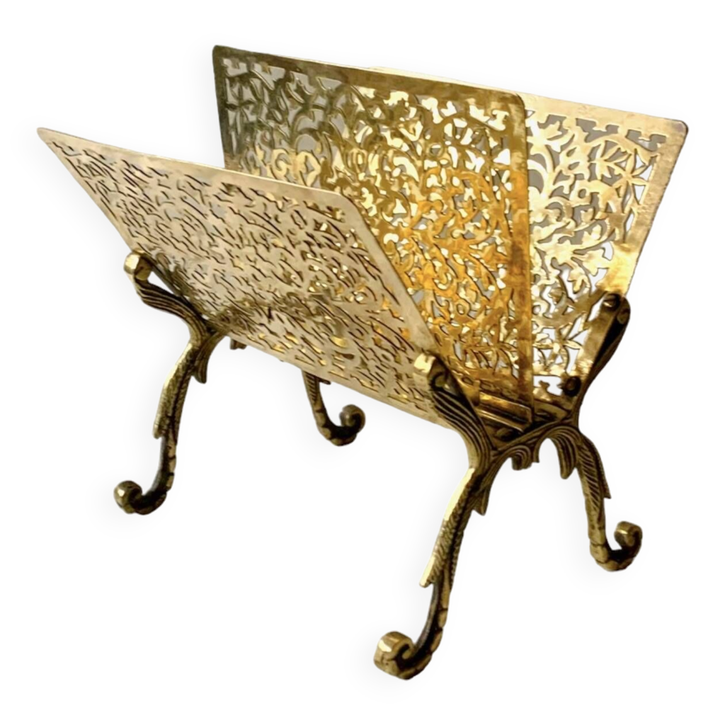 Porte-lettres "Femme Art-Nouveau" En Laiton Poli - SA - Antiquités Décoration