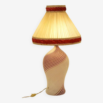 Dino Martens for Aureliano Toso Murano mezza filigrana table lamp from the 1950s