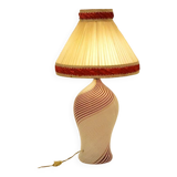 Dino Martens for Aureliano Toso Murano mezza filigrana table lamp from the 1950s