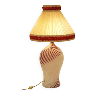 Dino Martens for Aureliano Toso Murano mezza filigrana table lamp from the 1950s