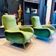 Pair of vintage mid-century organic design armchairs.