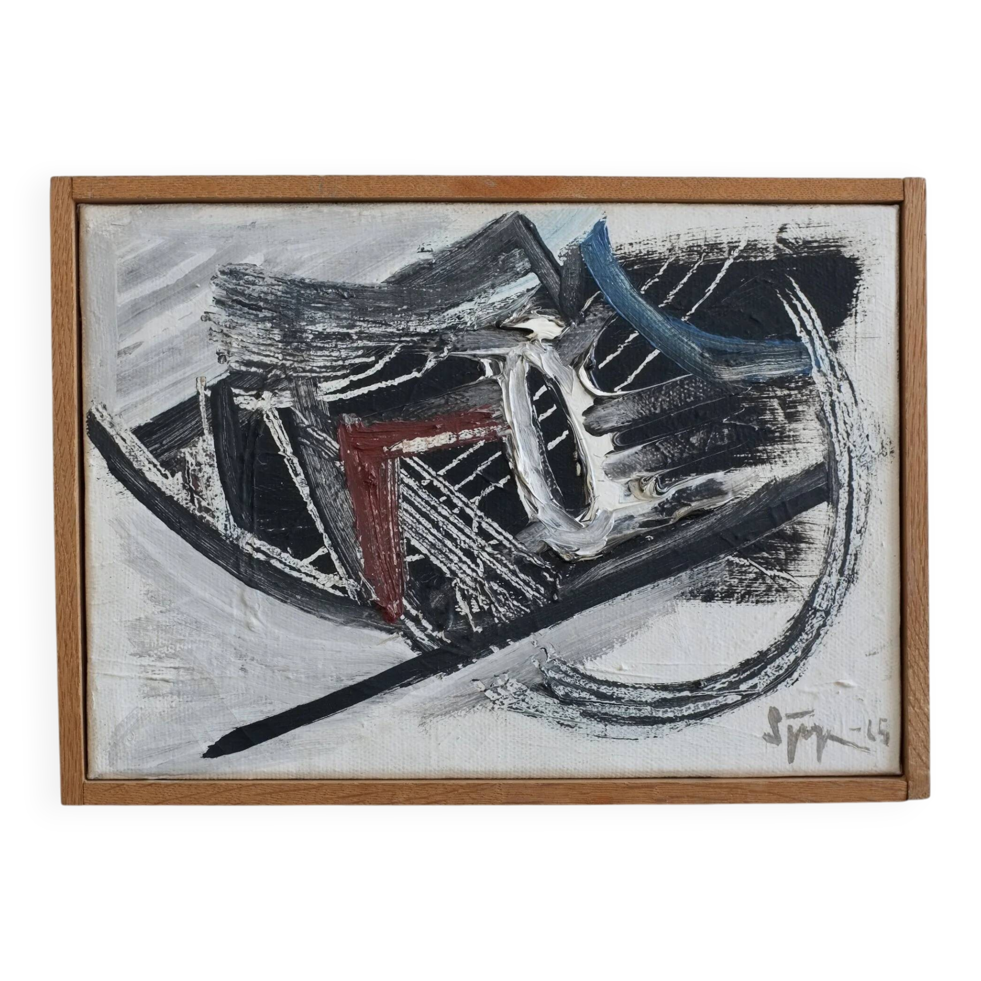 Lars Sjögren abstract oil painting | Sweden | 1965