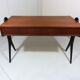 Vintage teak desk with black scissor legs 1960's