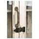 Solid wood wall display case with white patina