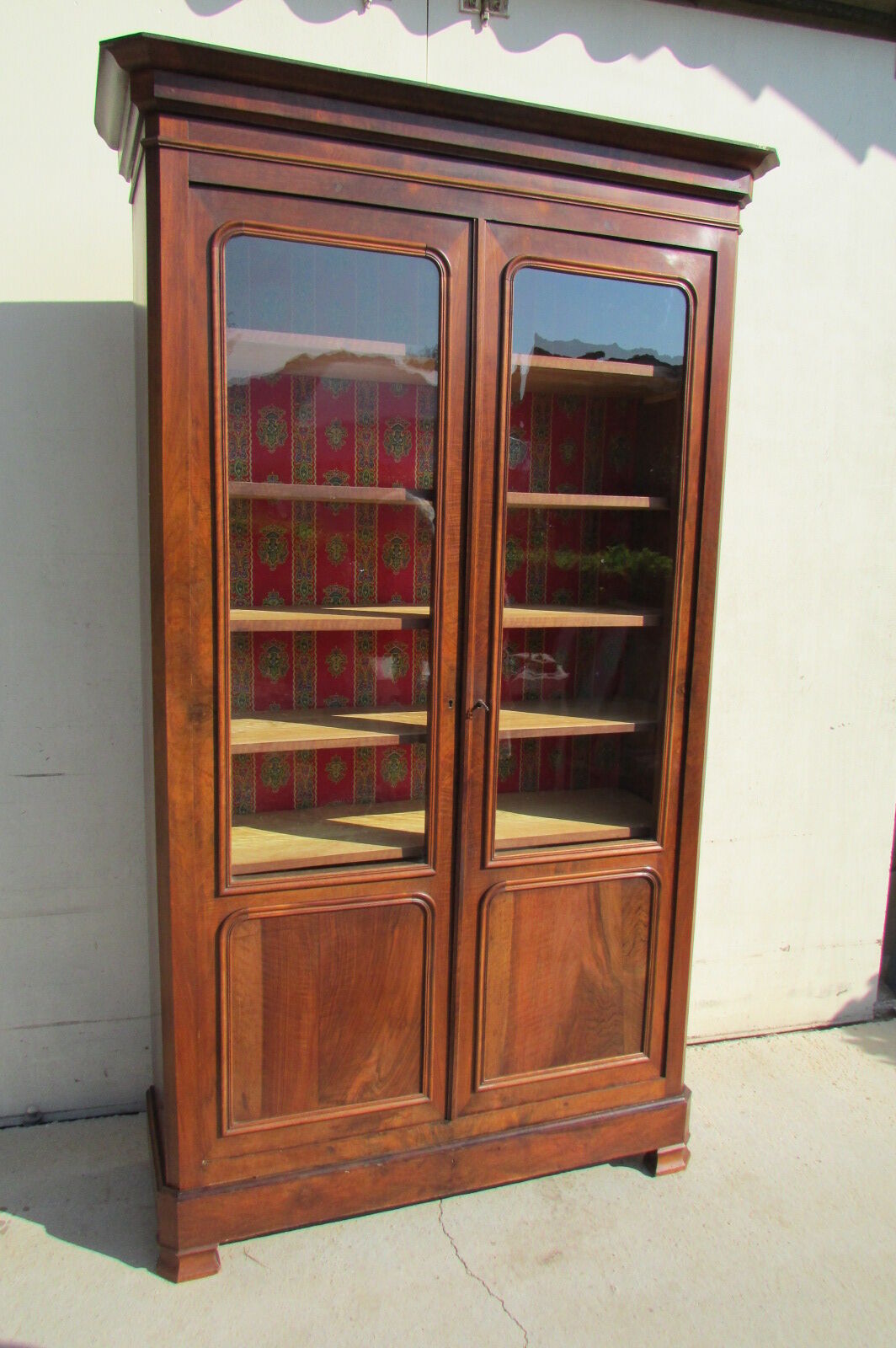 Bookcase old late 19th walnut