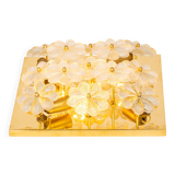 Magnificent small wall lamp/ceiling fixture in glass in the shape of a flower E. Palme, Germany.
