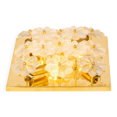 Magnificent small wall lamp/ceiling fixture in glass in the shape of a flower E. Palme, Germany.