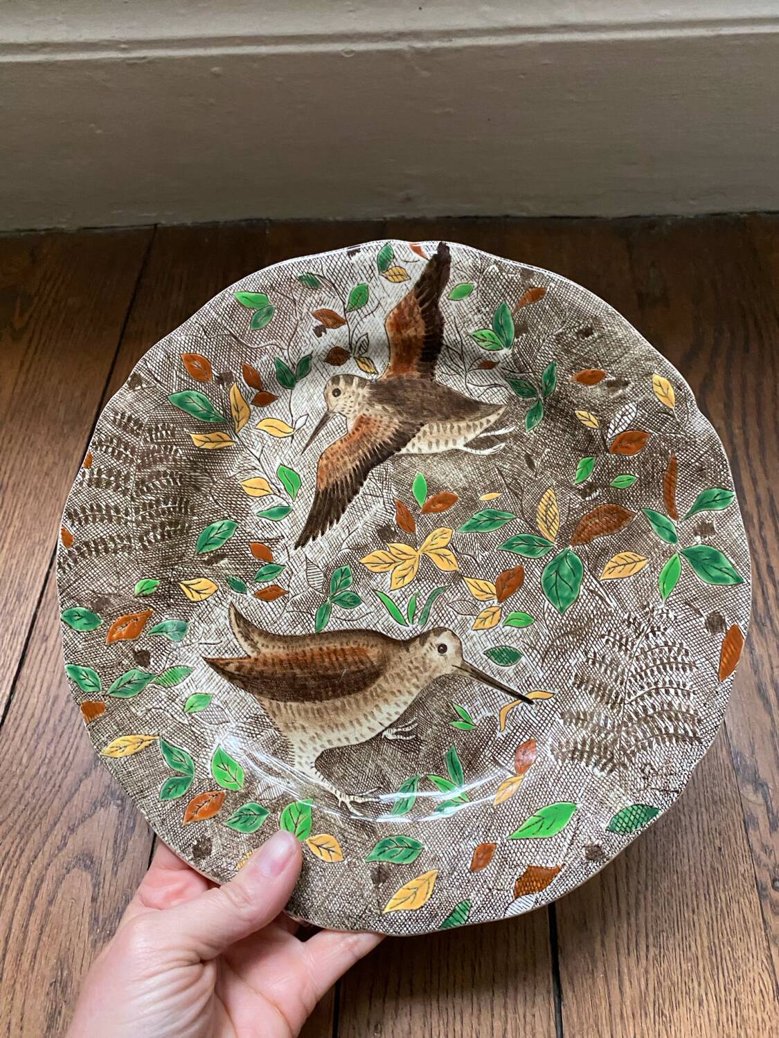 Woodcock plate from the Rambouillet de Gien series