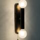 Pair of Je Fassung brass 2-light wall lights made in Germany