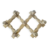 Accordion coat rack wood 1970