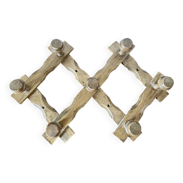 Accordion coat rack wood 1970