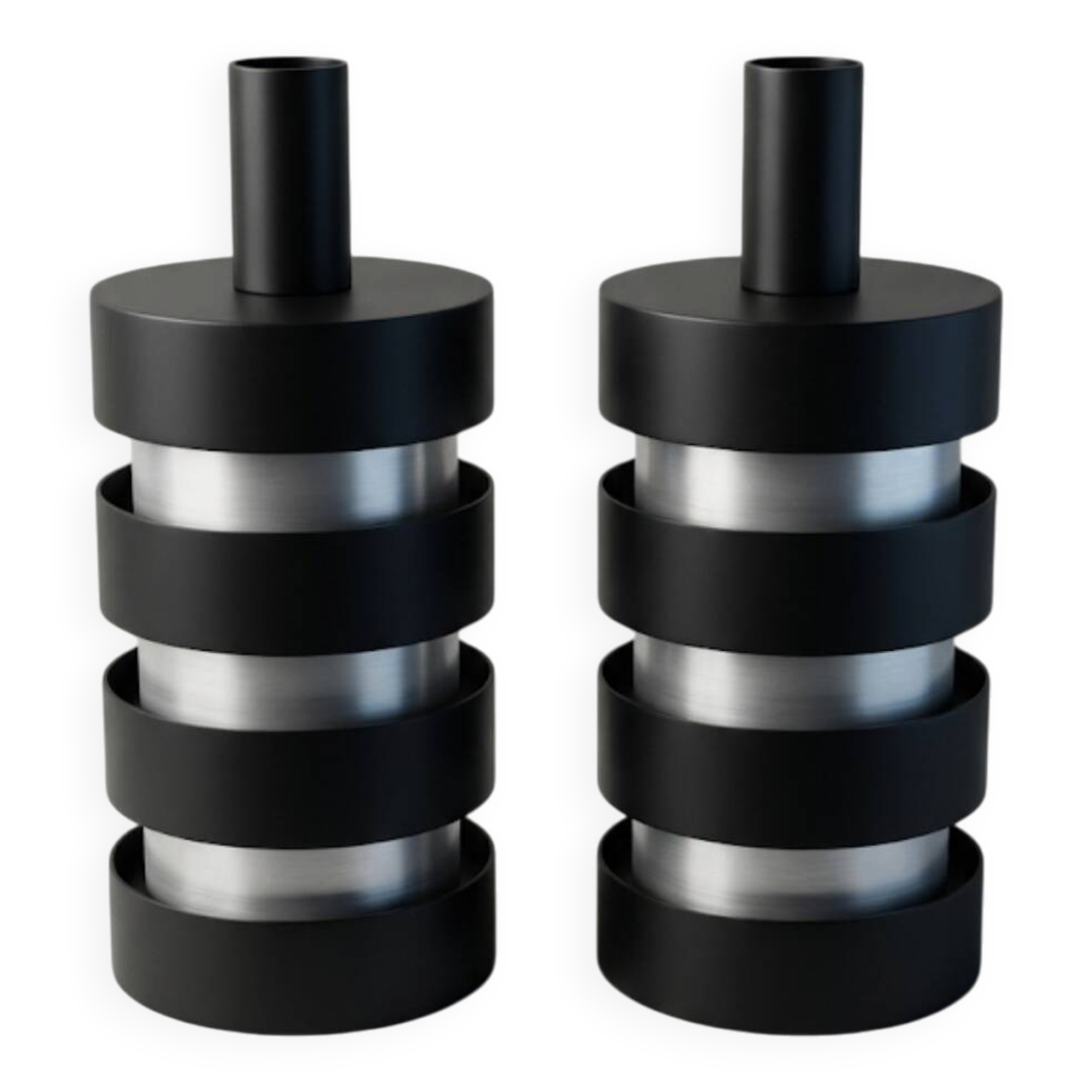 Pair of cylindrical "Space Age" pendants - Lita, 1967