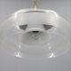 Italian mid-century brass and plastic pendant lamp, 1970s