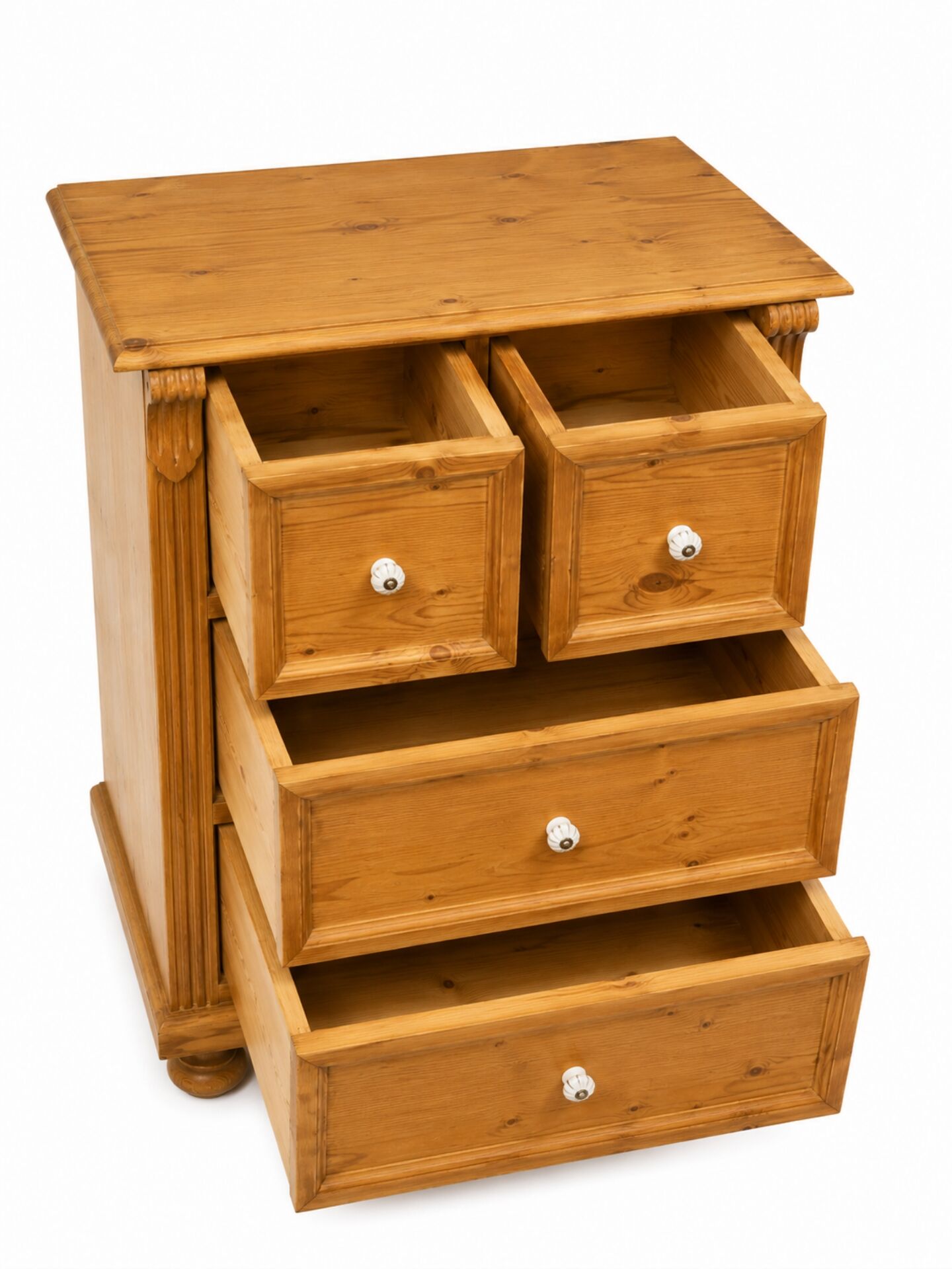 Commode en épicéa massif – 4 tiroirs – Style campagne scandinave