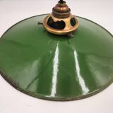 Enameled sheet metal pendant lights