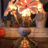 Vintage porcelain flower lamp