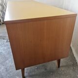 Small vintage blond wood sideboard