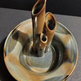 Ceramic XXth spade flowers signature to identify