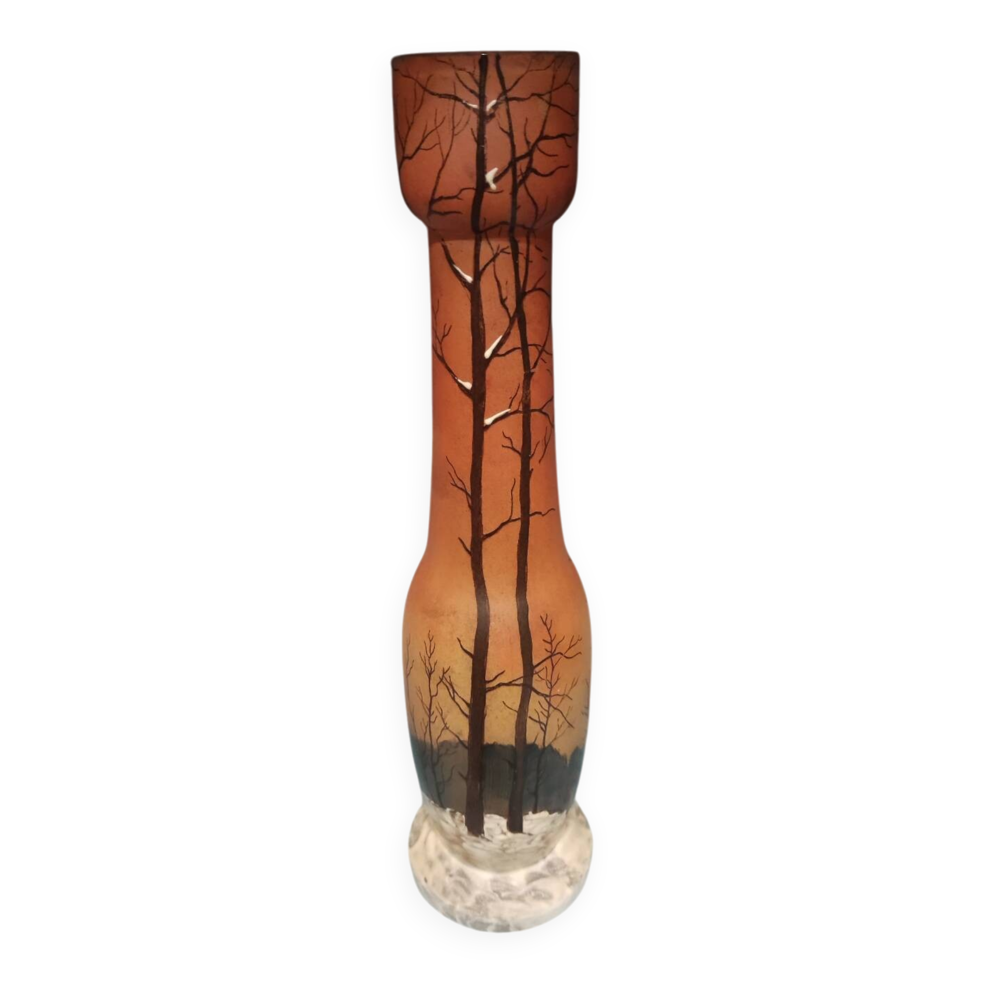 Vase Legras à décor émaillé