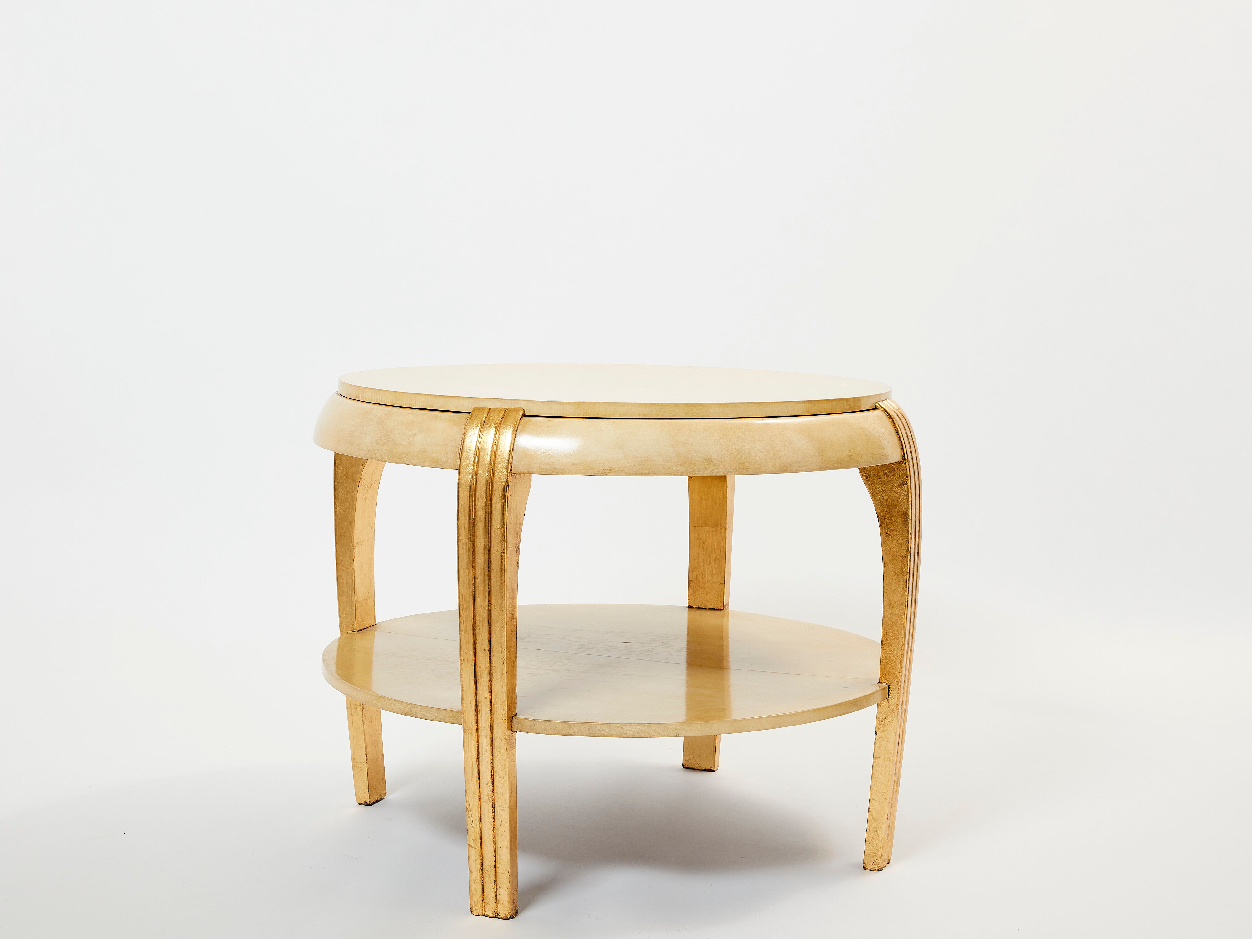 Side table parchment gilding 1930s