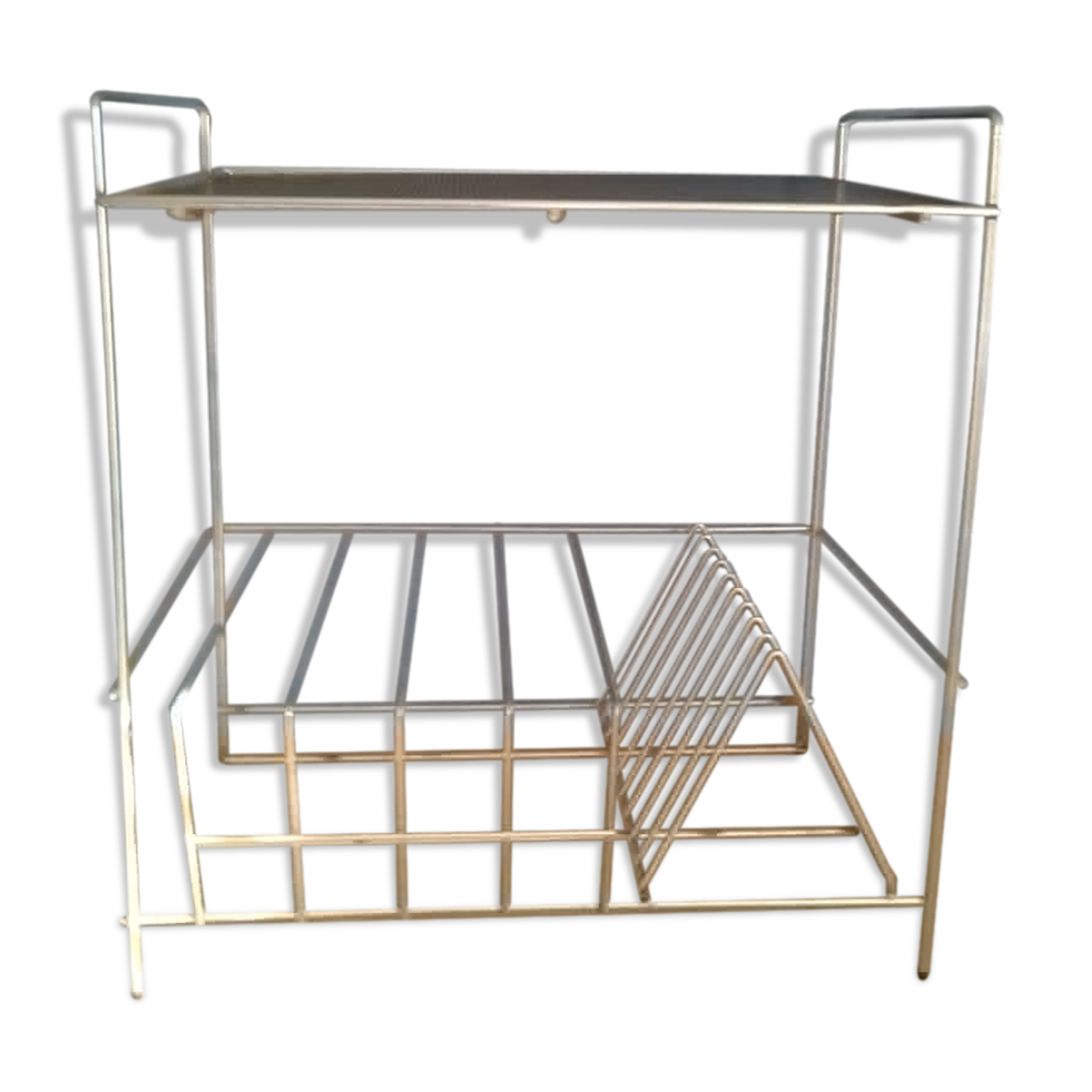 Table d'appoint range-vinyles années 1950-1960