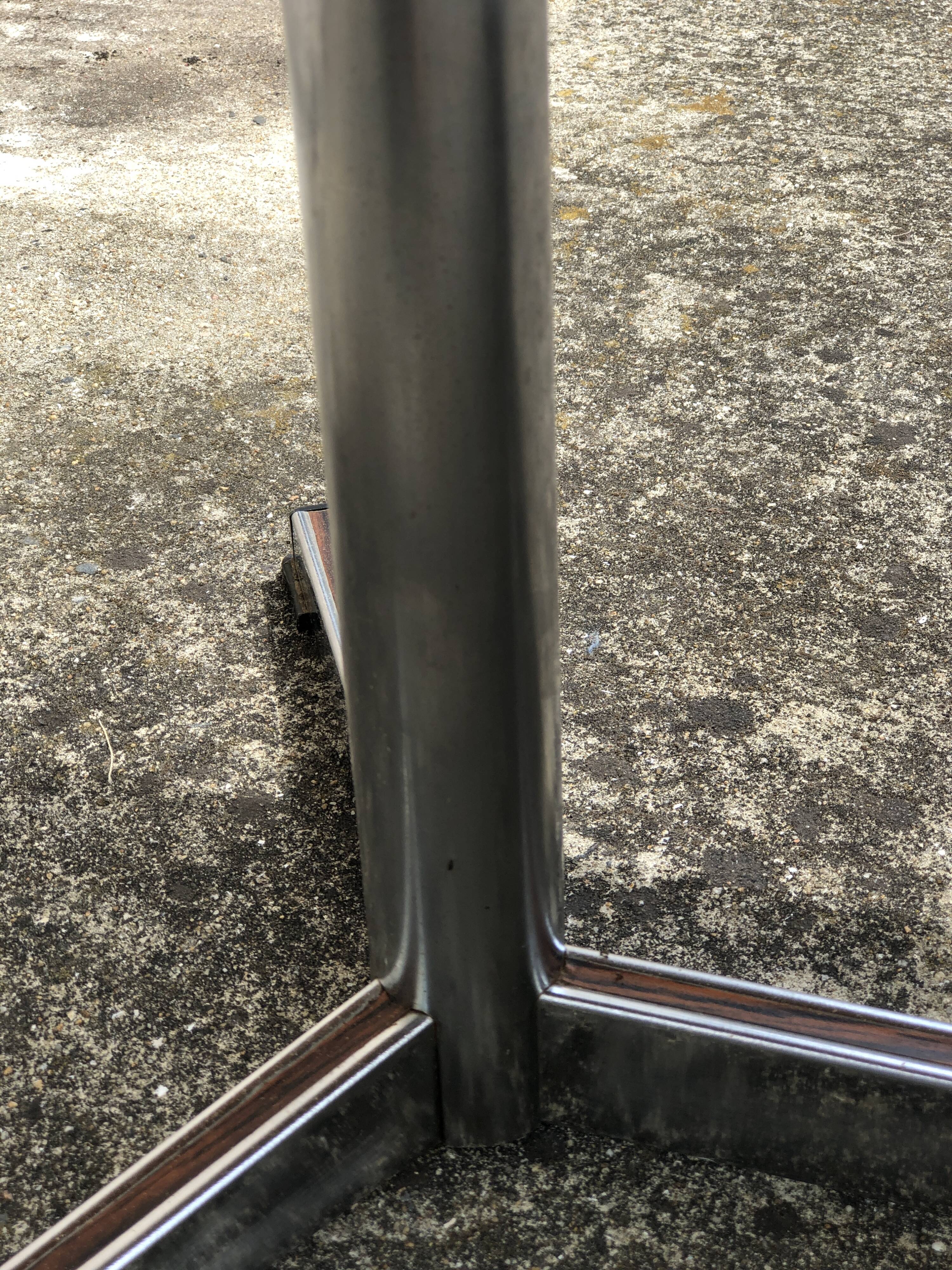 Ceramic and chrome coffee table, 1970