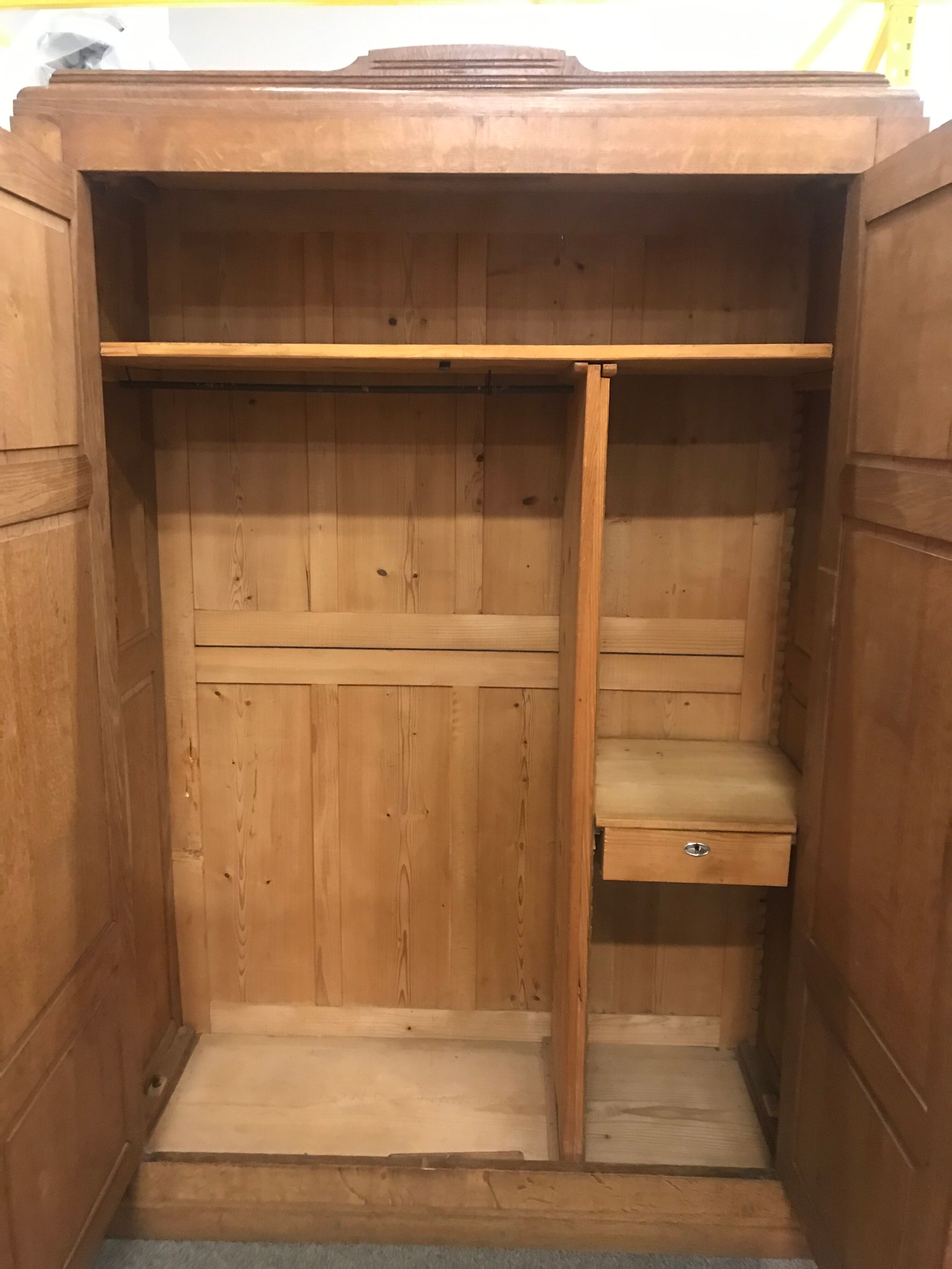 Wardrobe - Vintage solid oak pendant 1950